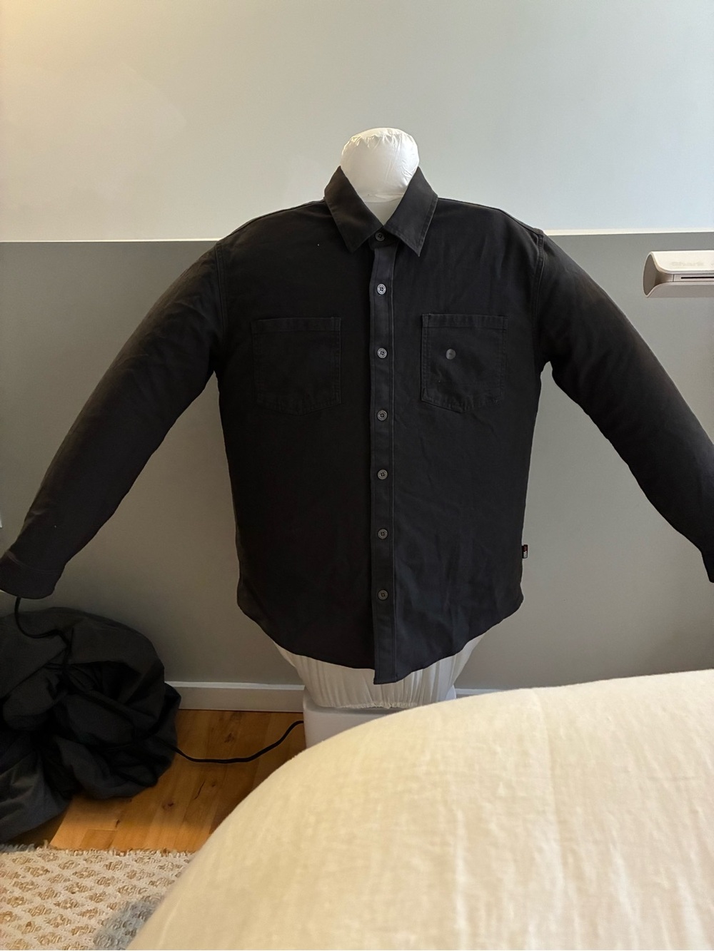 NWT Eddie Bauer Workwear Mountain Flex Canvas Shirt Men’s XL Black